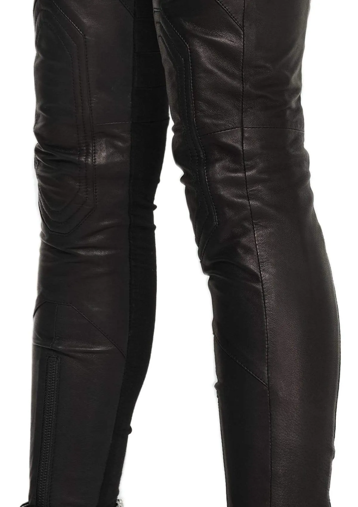 Black Leather Riding Leggings