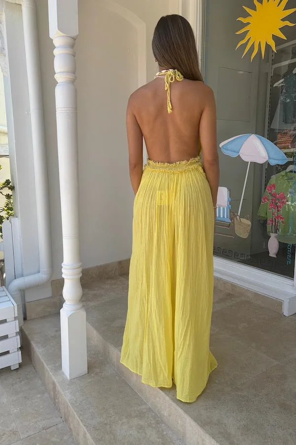 Lemon Yellow Lefkothea Dress