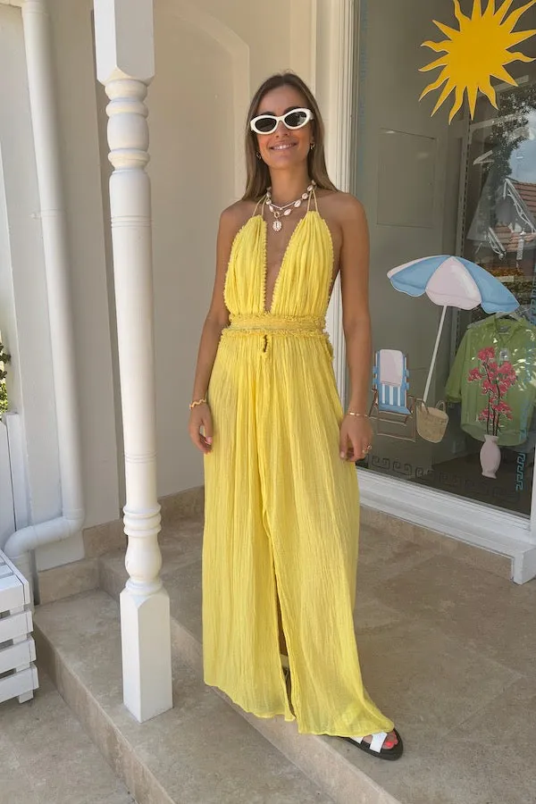 Lemon Yellow Lefkothea Dress