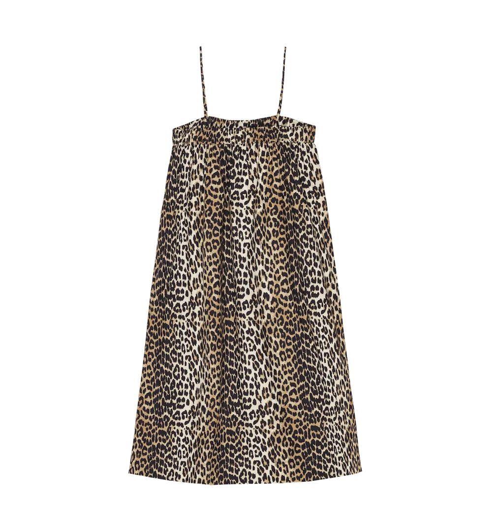 Leopard Print Midi Dress by GANNI