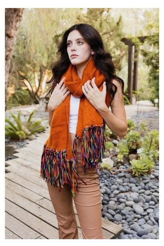 Leto Boho Fringe Scarf