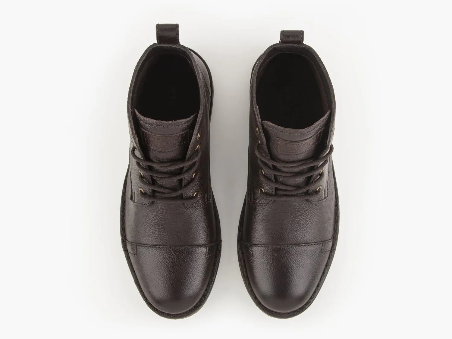 Levi's Track Dark Brown Lace Up Leather Boots