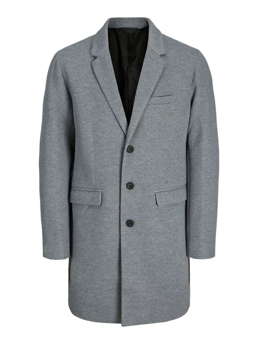 Light Grey Long Marco Coat Jacket by Jack & Jones