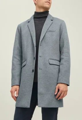 Light Grey Long Marco Coat Jacket by Jack & Jones