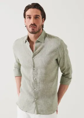 LINEN CHAMBRAY SHIRT - > Lightweight Linen Chambray Shirt