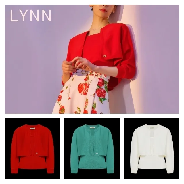 LYNN Long Sleeves Plain Elegant Style Cardigans