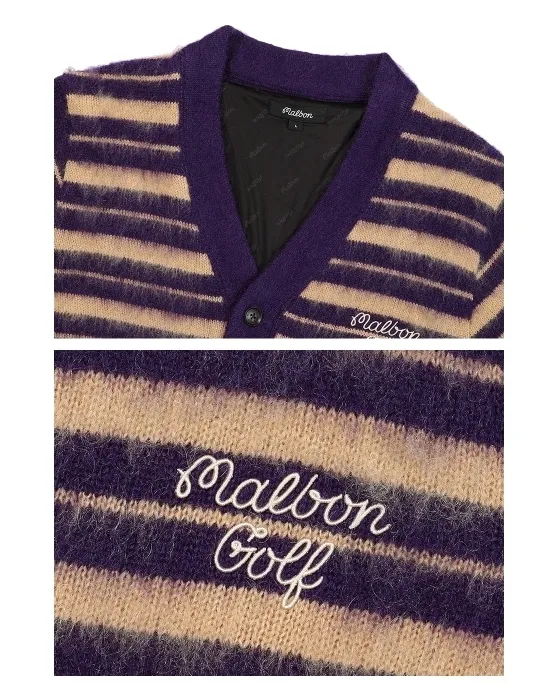 Malbon Golf Logo Cardigans | Street Style Plain