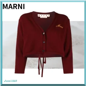 MARNI Street Style Plain Logo Cardigans