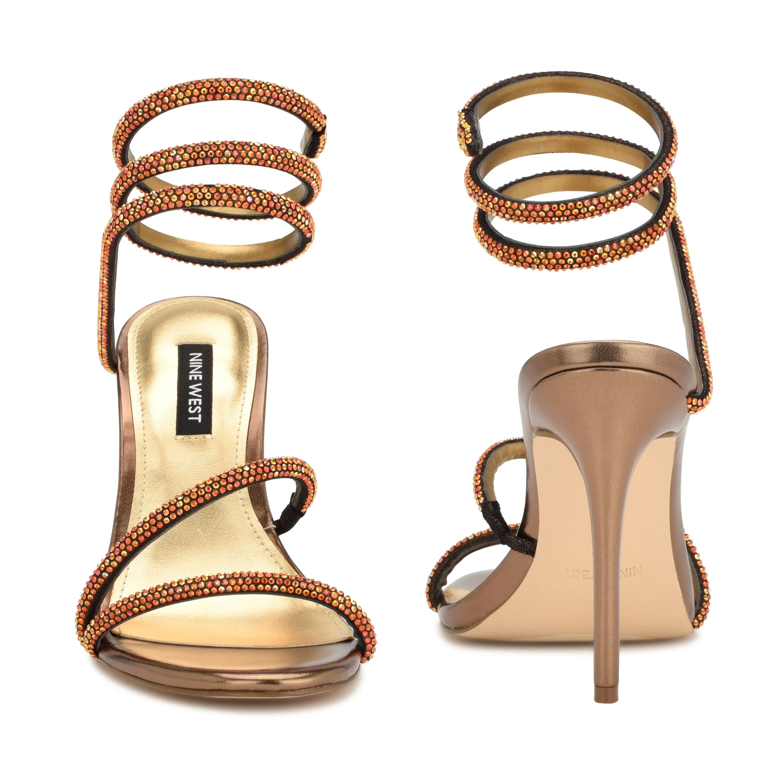 Ankle Wrap Heeled Sandals by Maskil