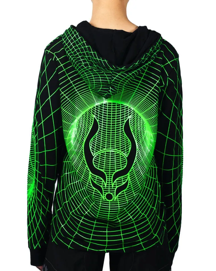 Men's Black Futuristic Hoodie