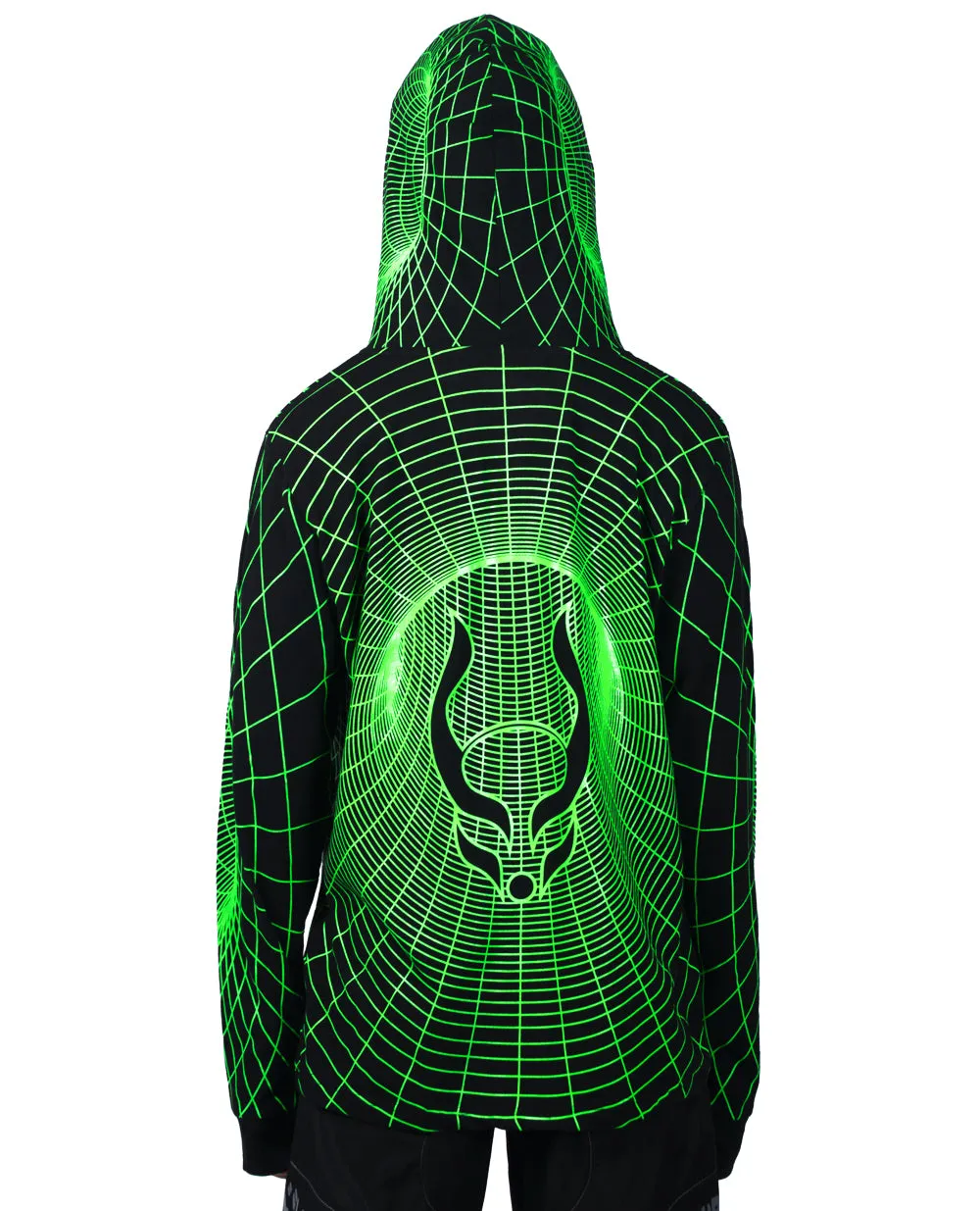 Men's Black Futuristic Hoodie