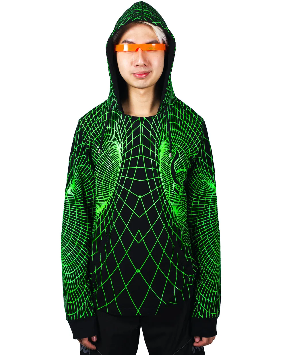 Men's Black Futuristic Hoodie