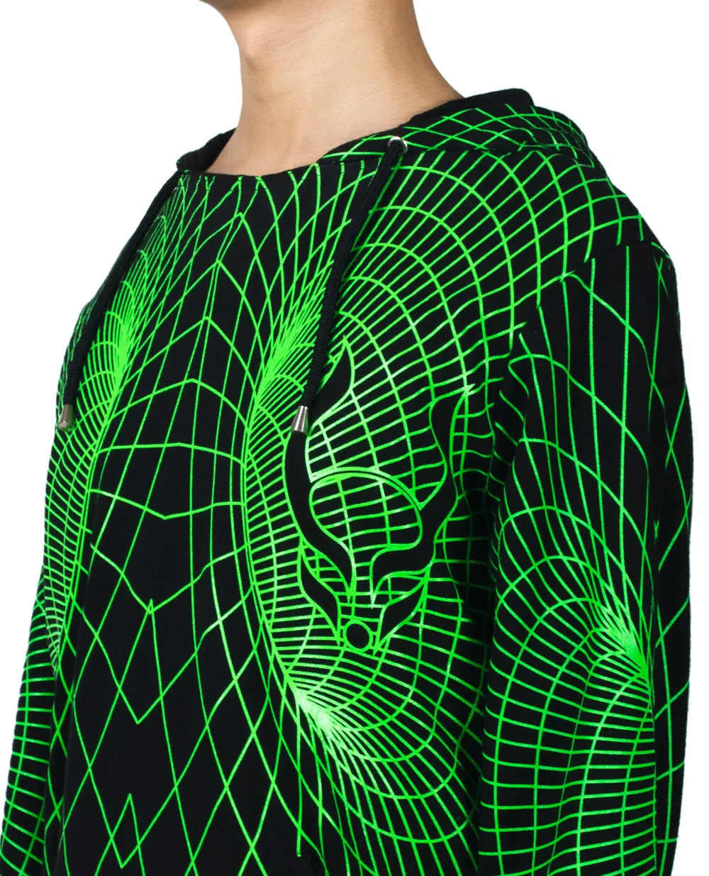 Men's Black Futuristic Hoodie