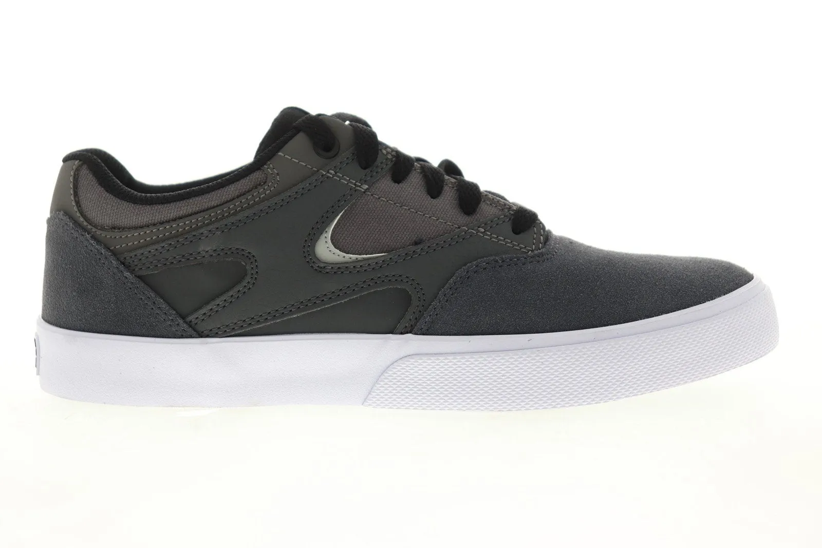 Mens Gray Suede Low Top Skate Sneakers - DC Kalis Vulc ADYS300569