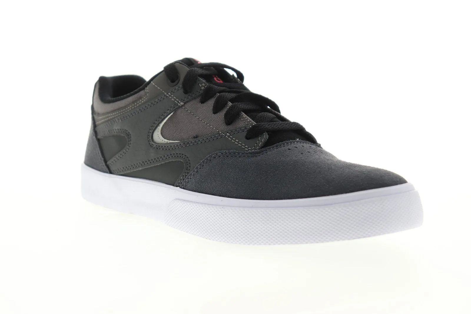 Mens Gray Suede Low Top Skate Sneakers - DC Kalis Vulc ADYS300569