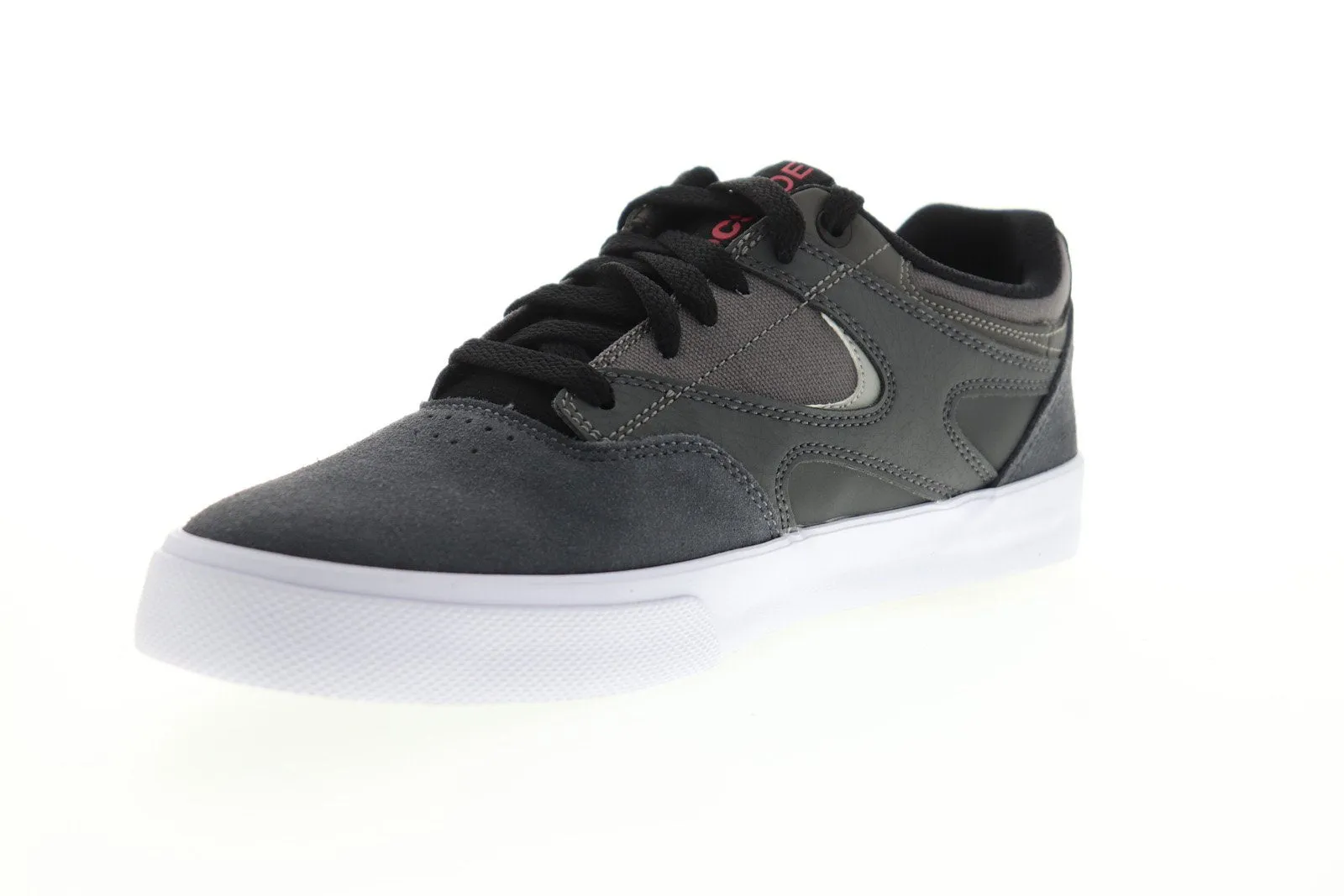 Mens Gray Suede Low Top Skate Sneakers - DC Kalis Vulc ADYS300569