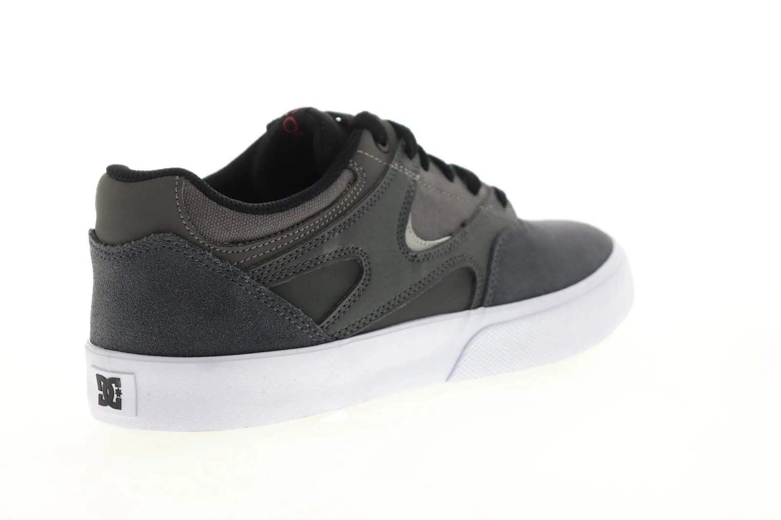 Mens Gray Suede Low Top Skate Sneakers - DC Kalis Vulc ADYS300569