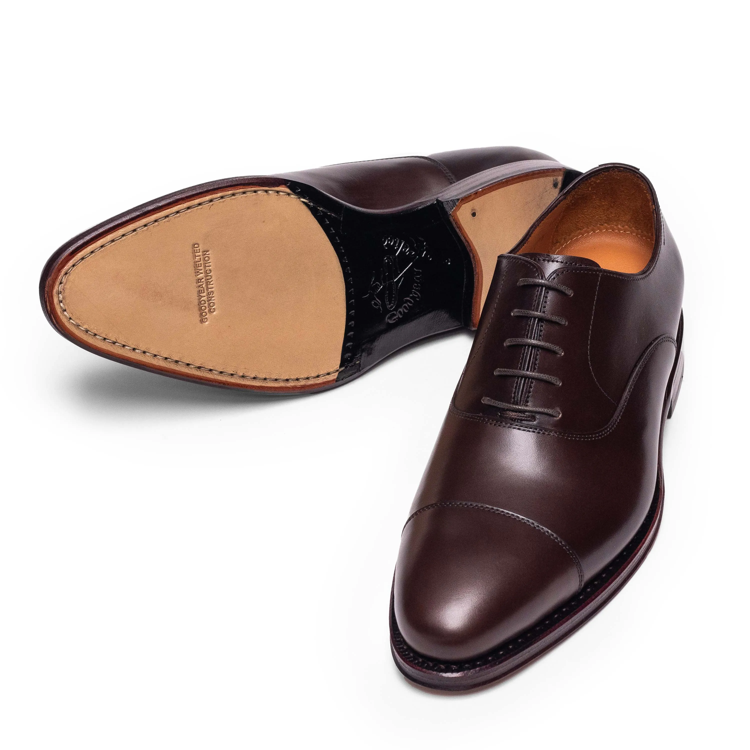 Dark Brown Calf Men's Oxford Cap Toe 98317