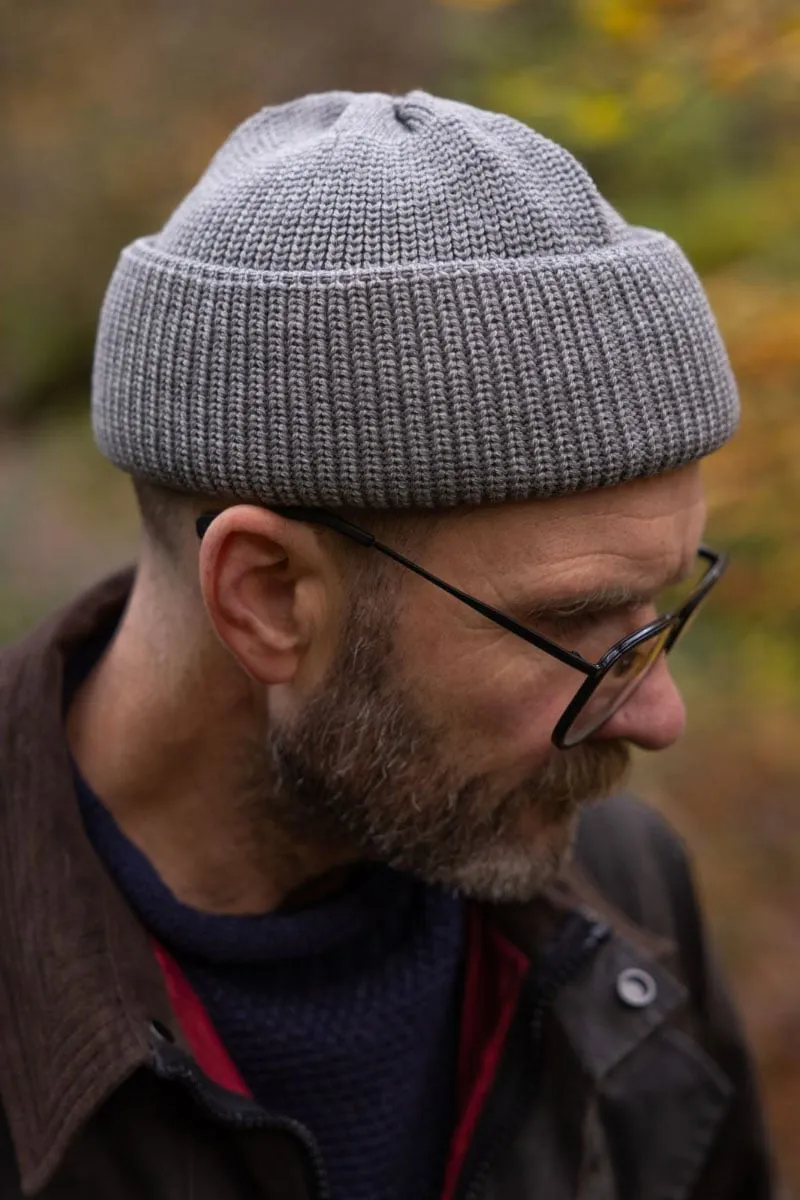 Merino Grey Bifold Watch Cap