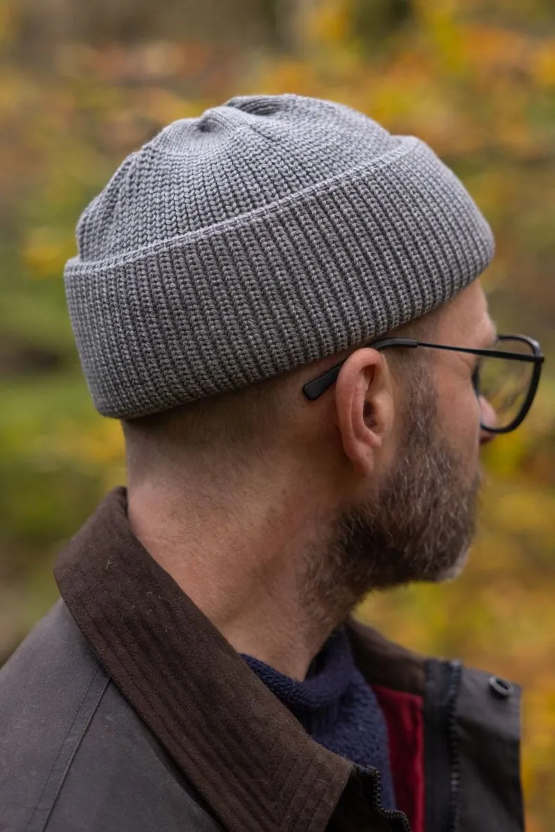 Merino Grey Bifold Watch Cap