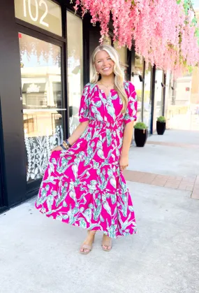 Midi Floral Dress for Garden Strolls