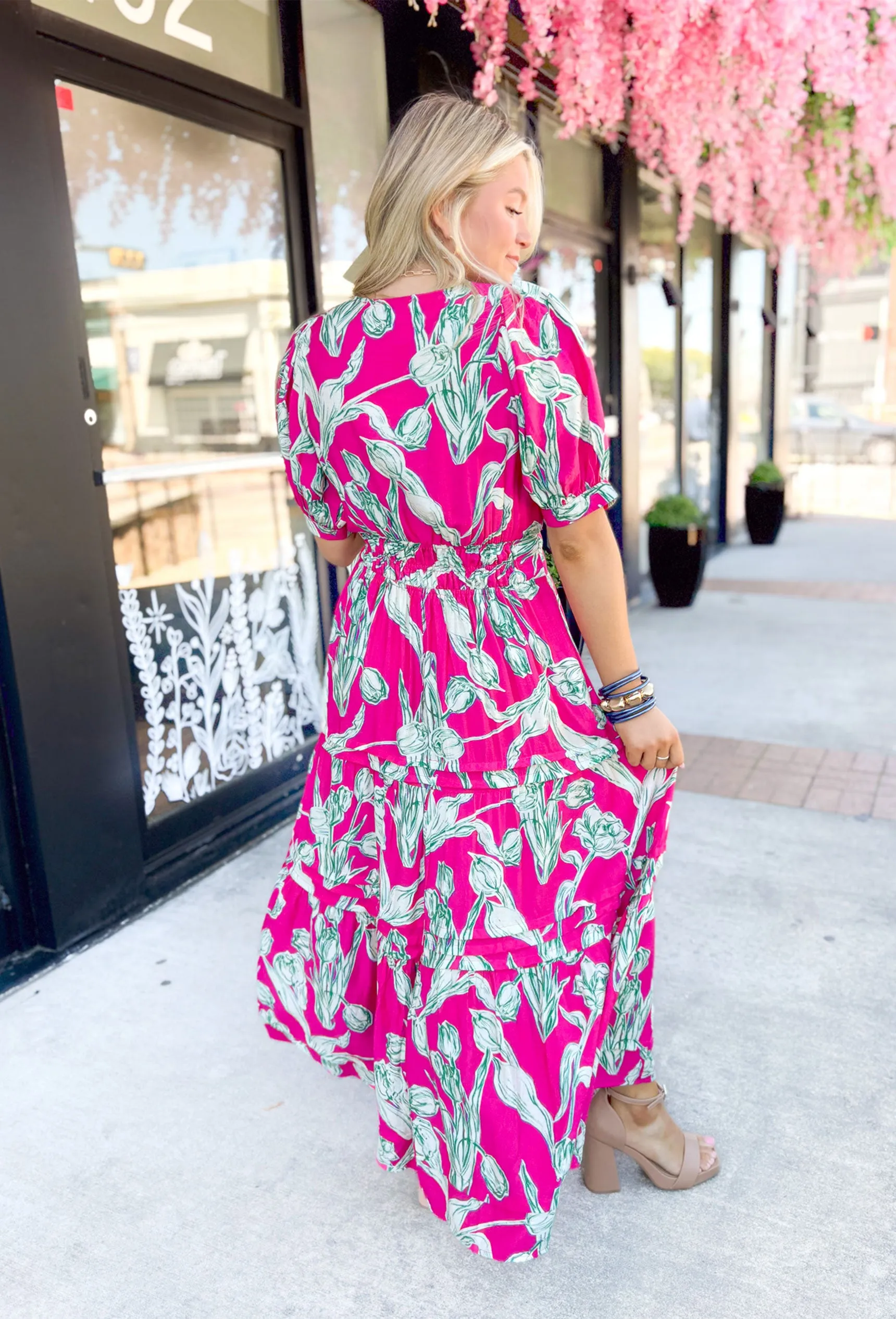 Midi Floral Dress for Garden Strolls