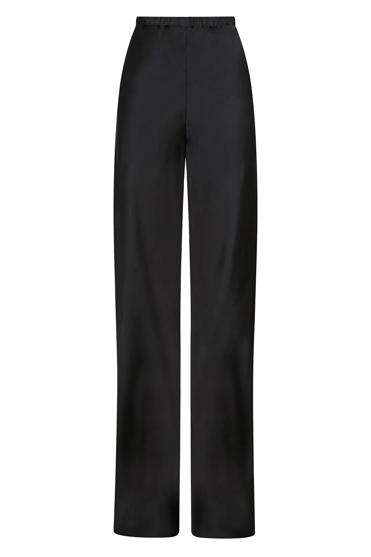 Midnight Silk Bias-Cut Trousers.