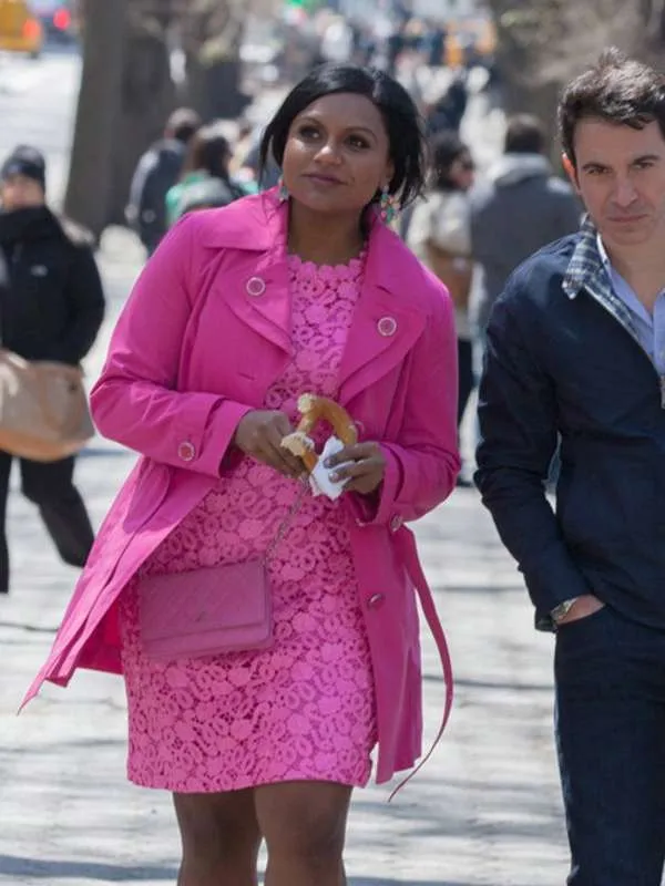 Mindy Kaling's Pink Coat - The Mindy Project