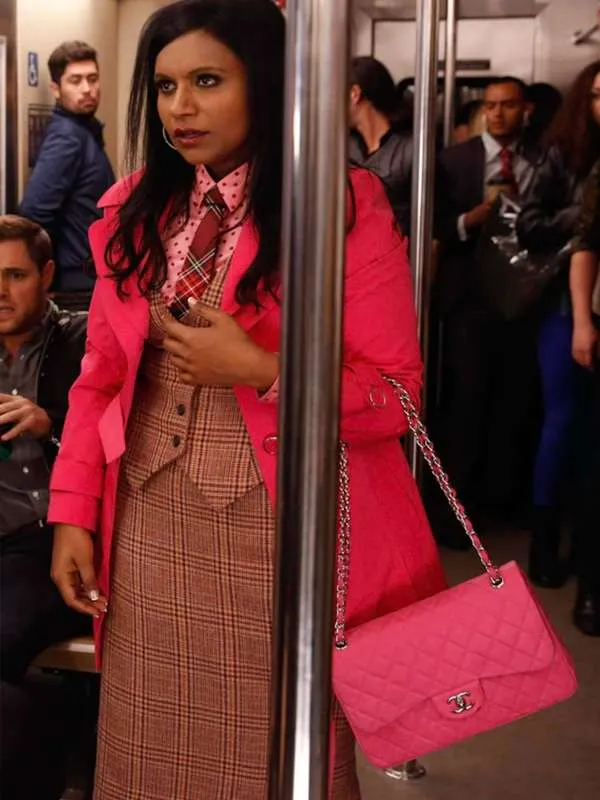 Mindy Kaling's Pink Coat - The Mindy Project