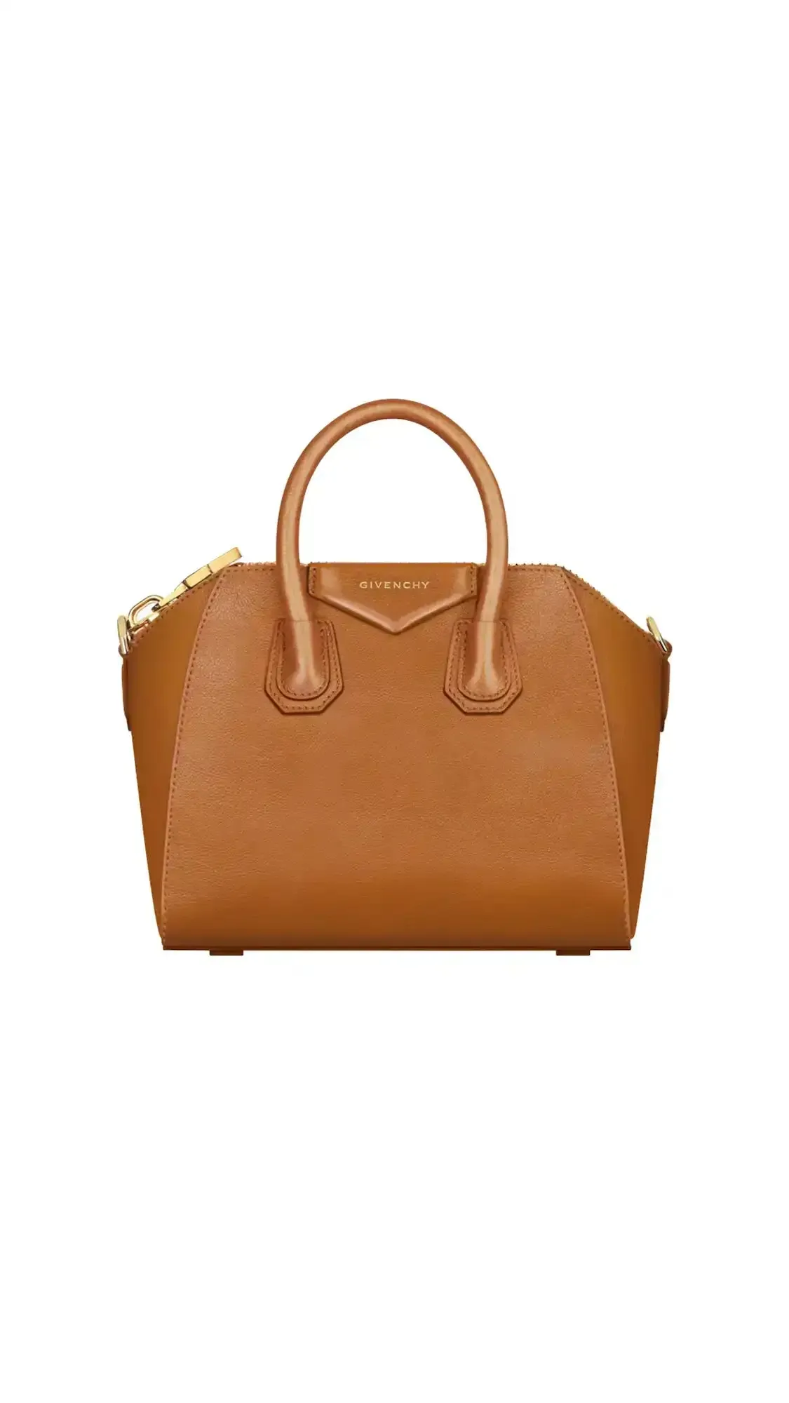 Brown Leather Mini Antigona Bag