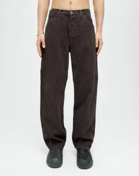 Brown Hickory Stripe Modern Painter Pants