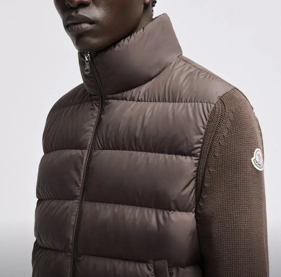 MONCLER Nylon Blended Cotton Logo Cardigans