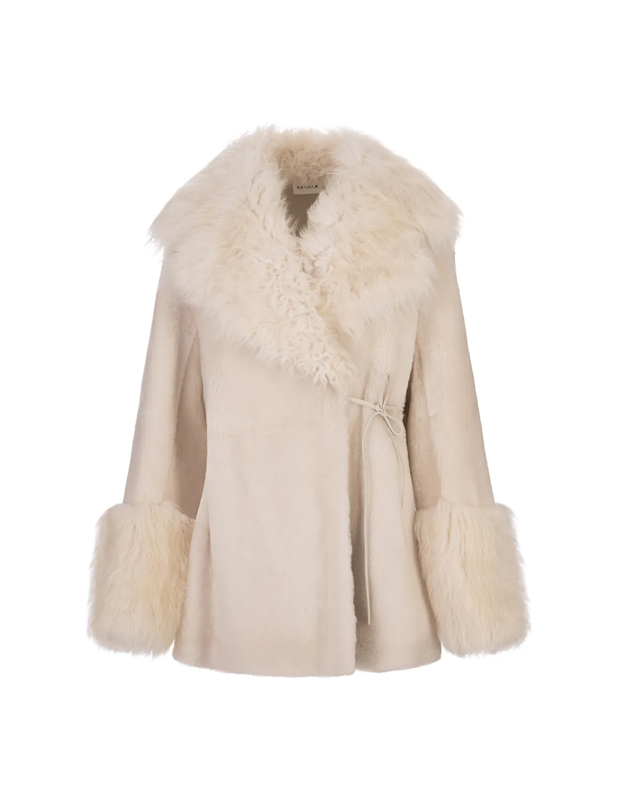 Morris Sheepskin Coat in White by PAROSH