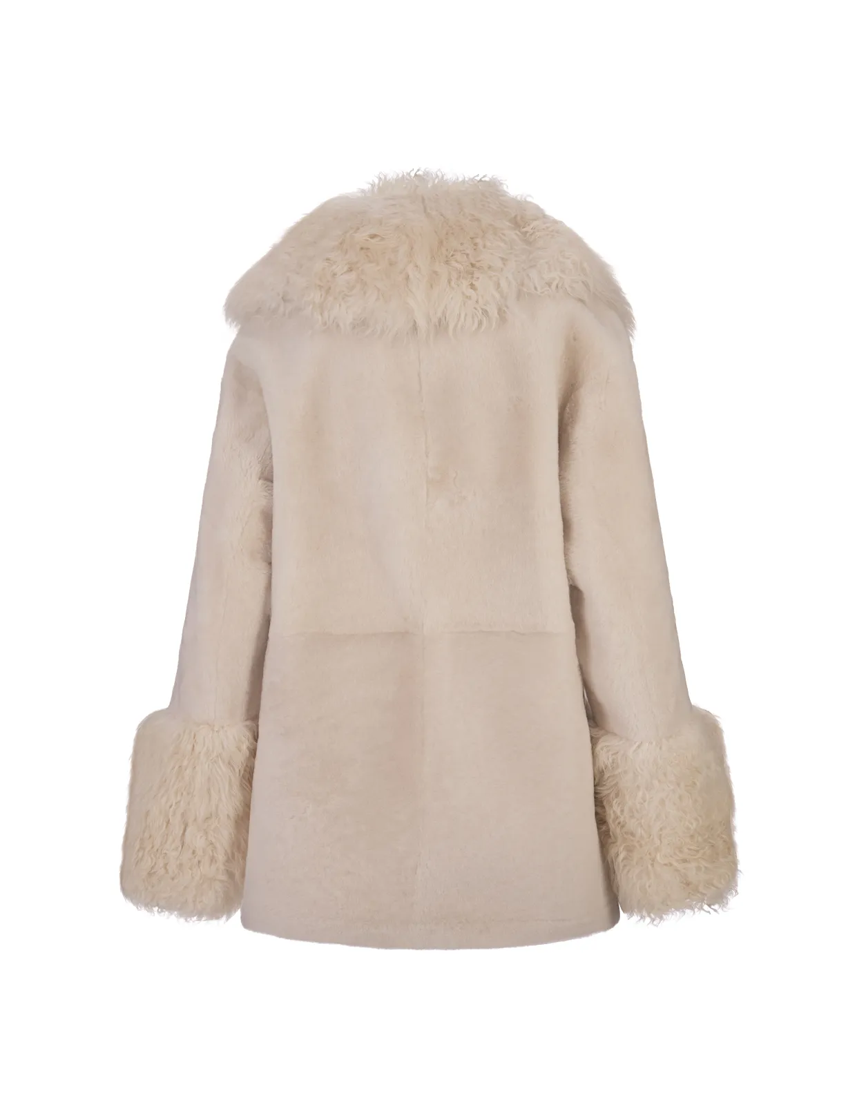 Morris Sheepskin Coat in White by PAROSH