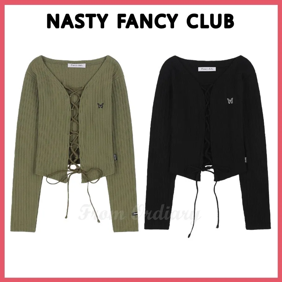 NASTY FANCY CLUB |Casual Street Style Logo Cardigans