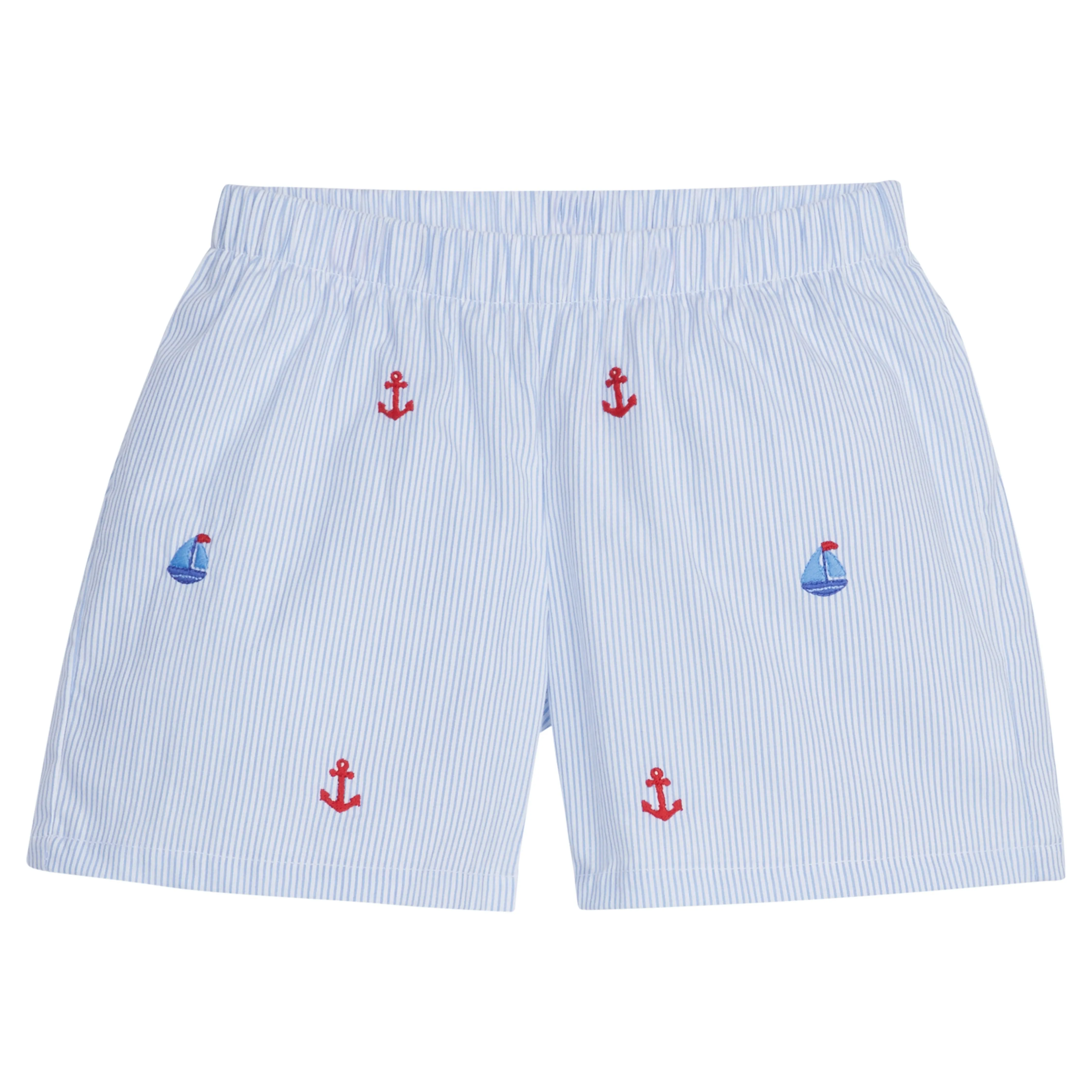 Nautical Embroidered Shorts