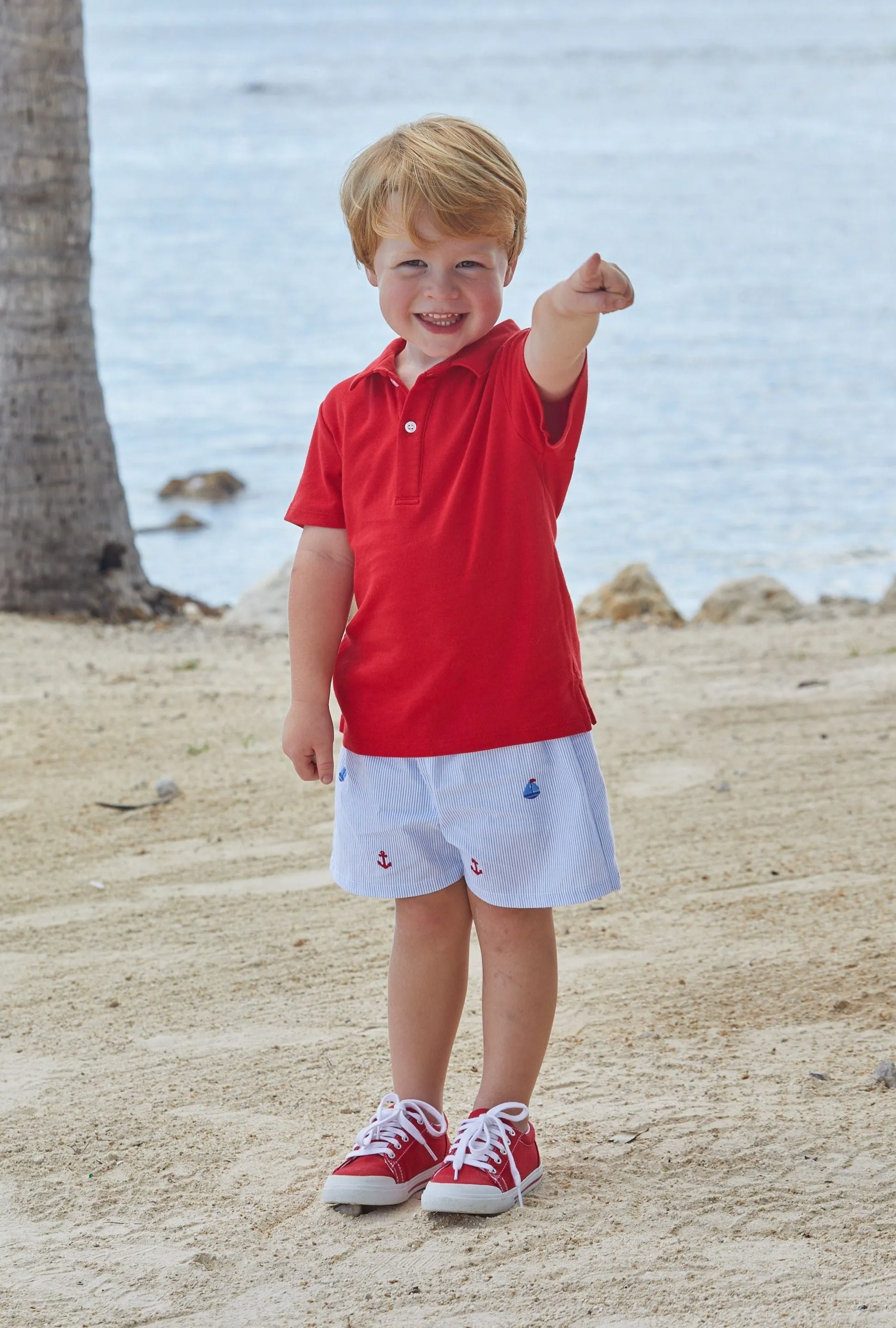 Nautical Embroidered Shorts