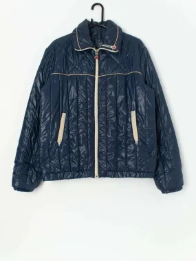 Navy Blue Padded Ski Jacket - Medium