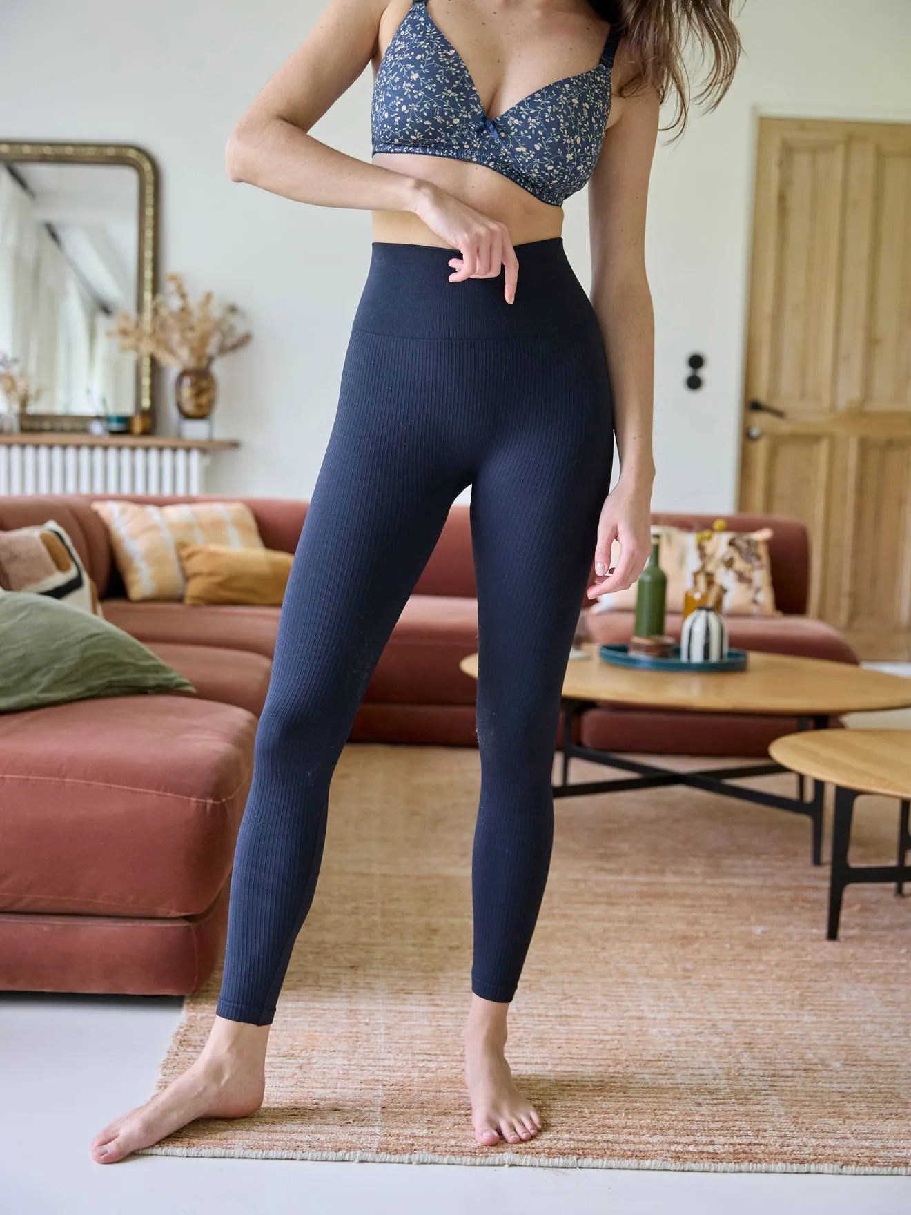 Navy Blue Post-Pregnancy Leggings