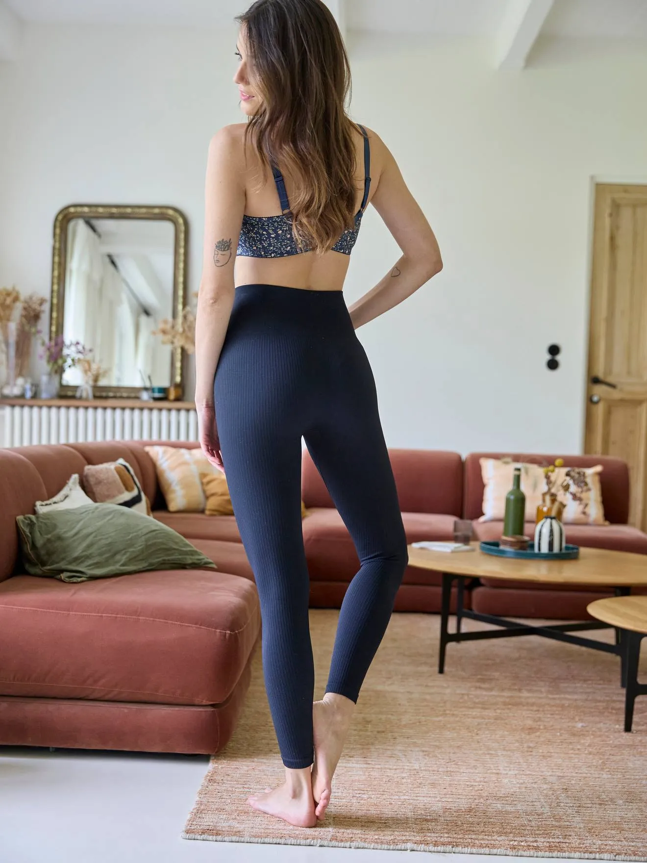 Navy Blue Post-Pregnancy Leggings