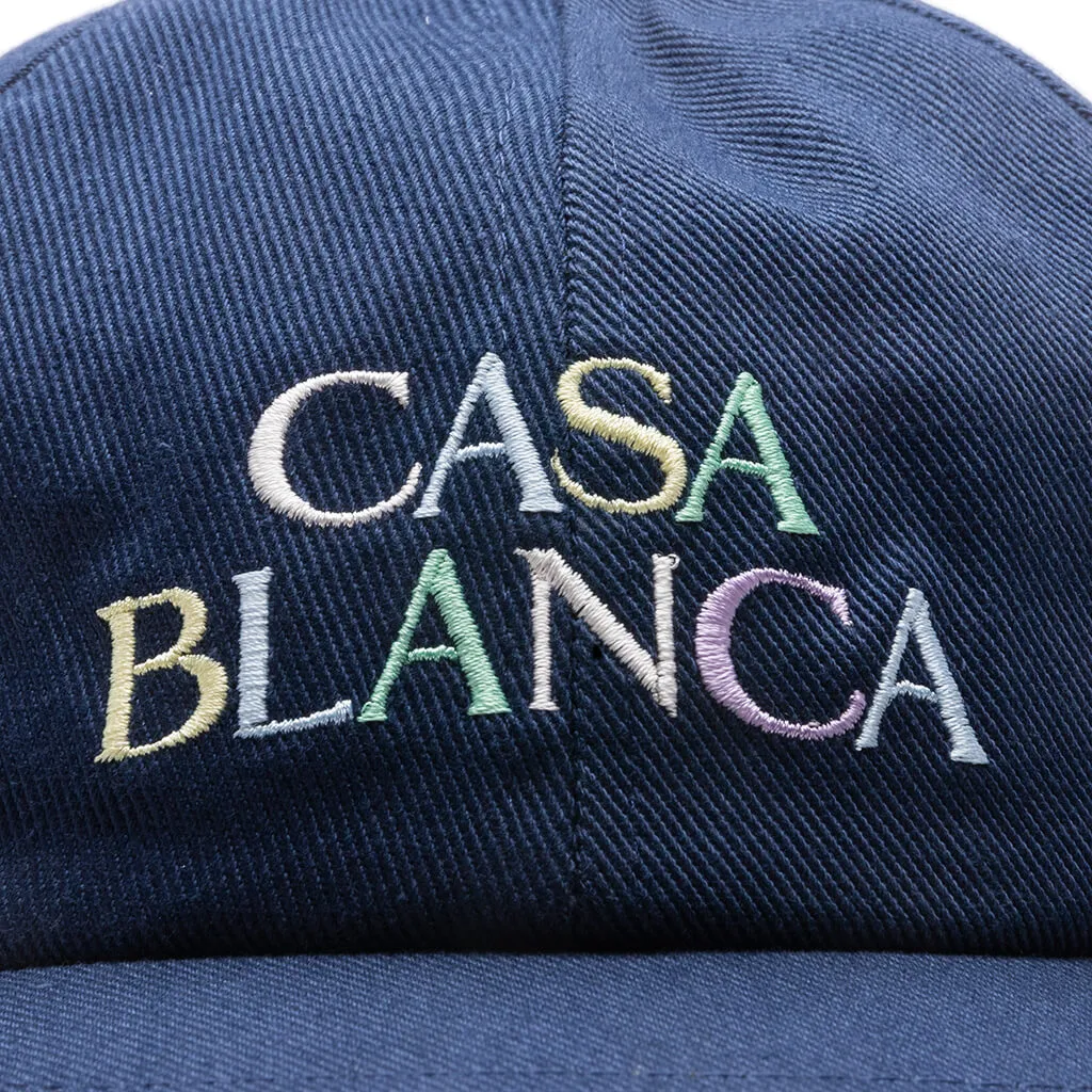 Navy Cap with Logo Embroidery