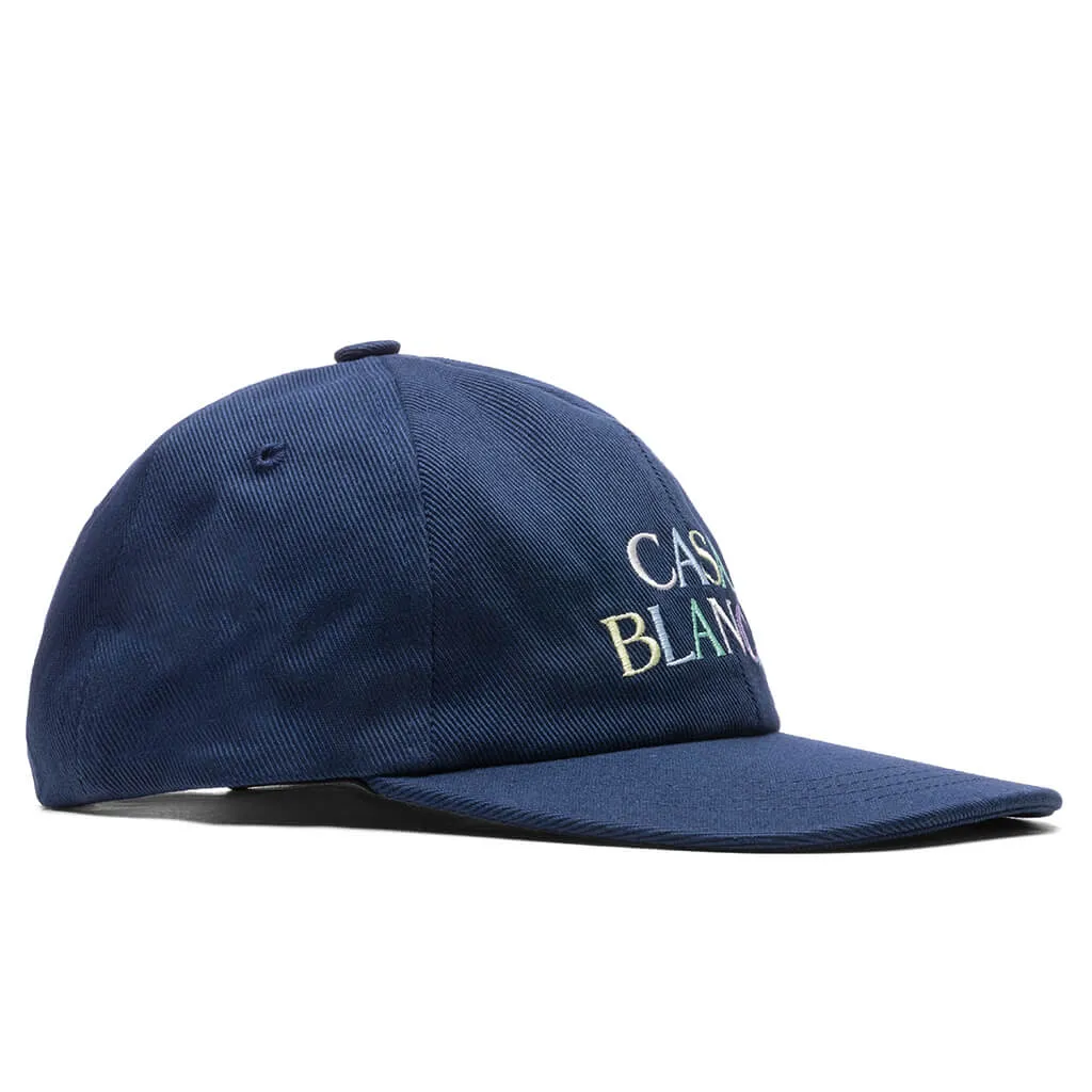 Navy Cap with Logo Embroidery