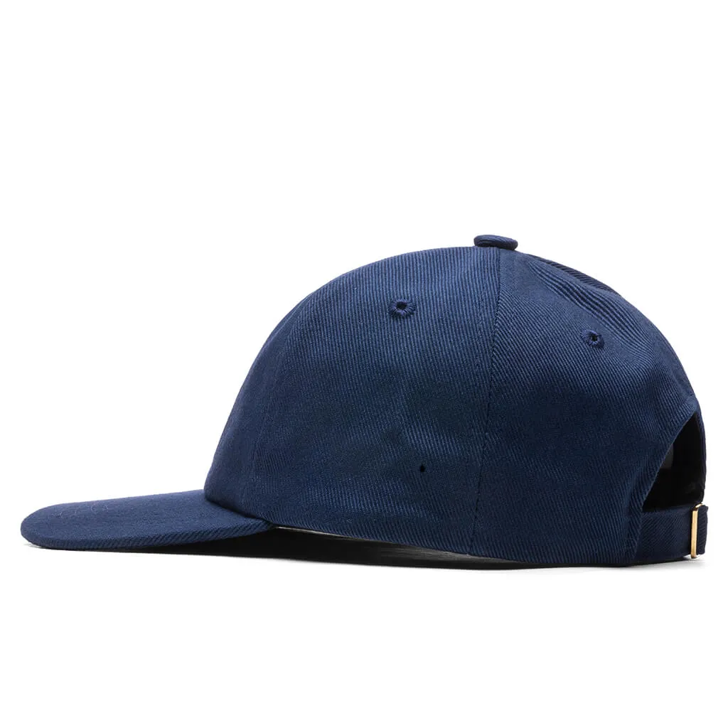 Navy Cap with Logo Embroidery