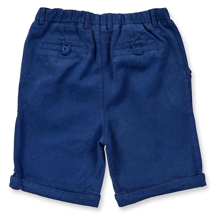 Navy Ulli Twill Shorts by Sense Organics