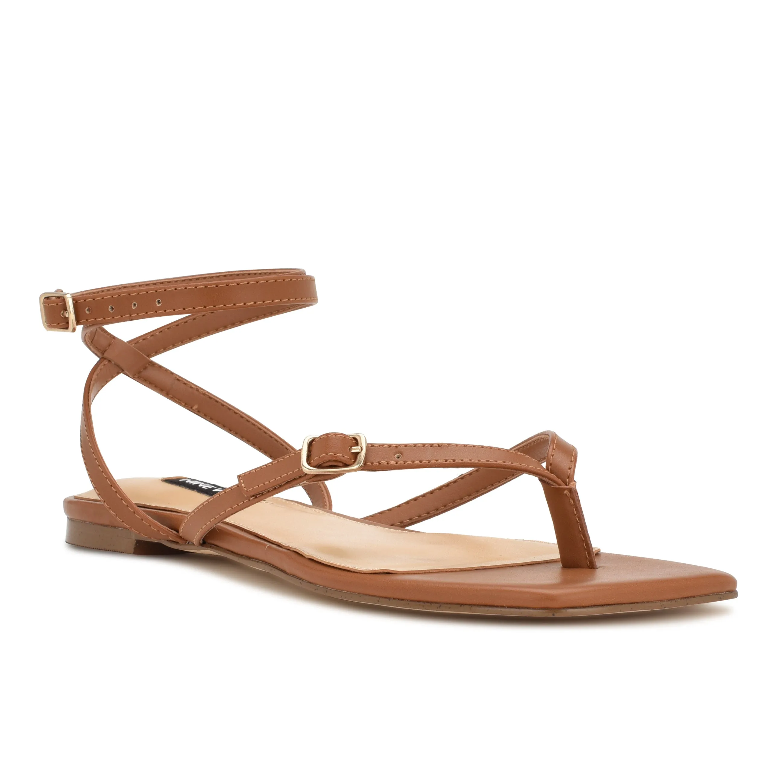 Flat Sandals with Ankle Wrap by Nelson