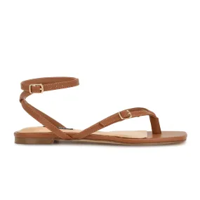 Flat Sandals with Ankle Wrap by Nelson