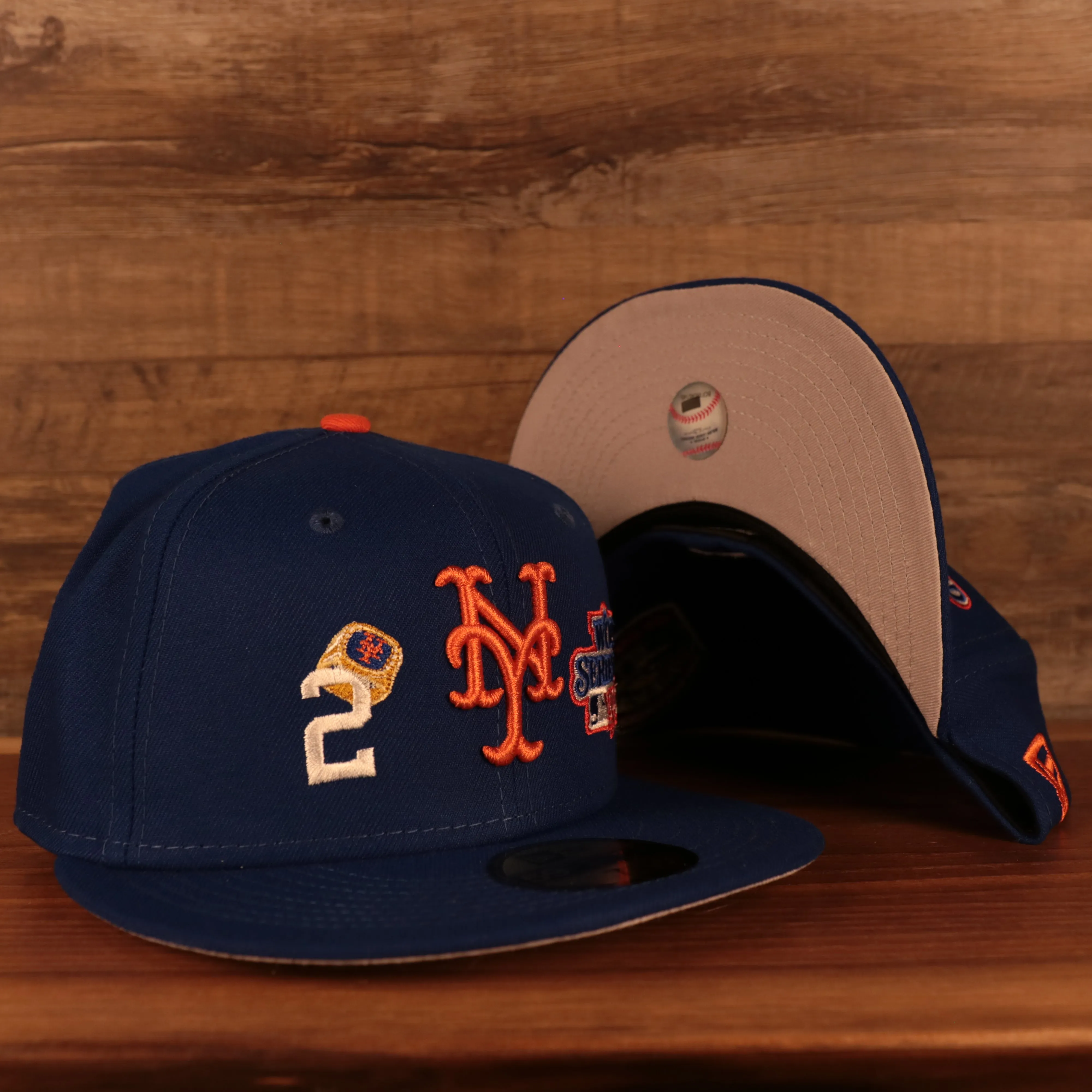 New York Mets Cooperstown Championship Rings 59FIFTY Fitted Cap