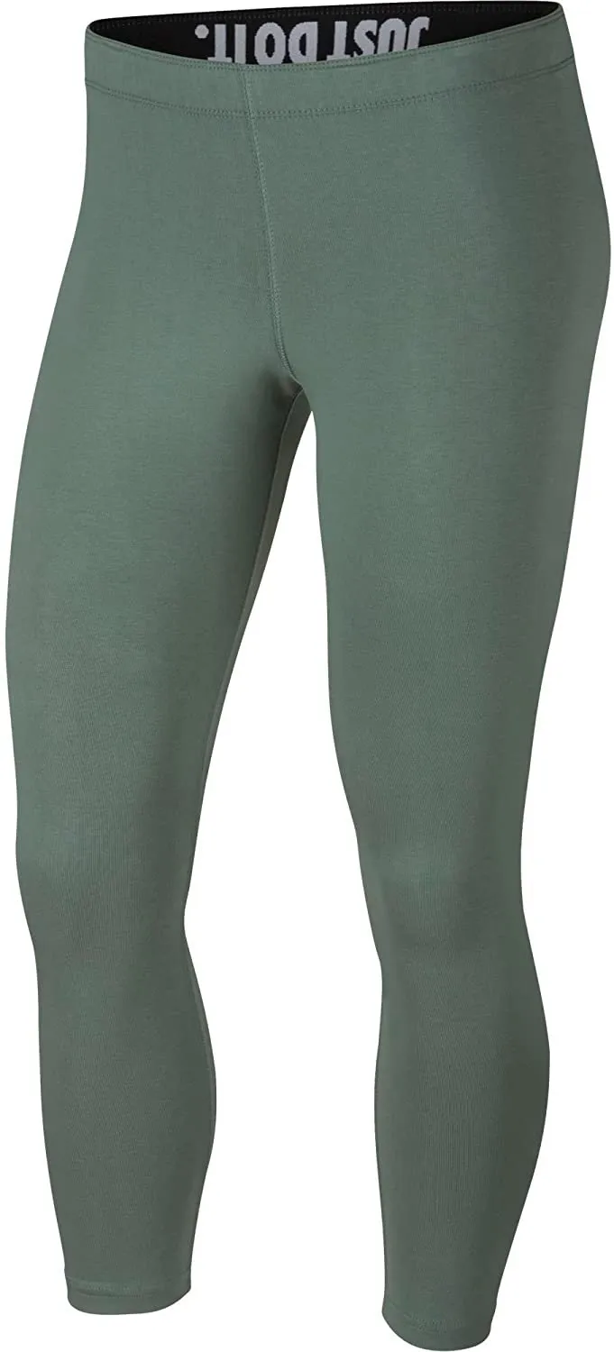 NIKE Women's Leg-A-See Crop Leggings in Clay Green, X-Large