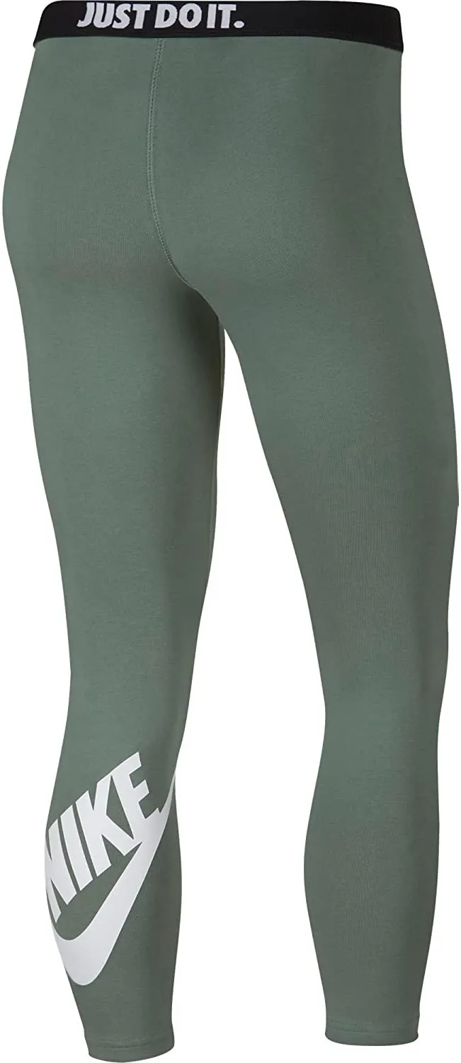 NIKE Women's Leg-A-See Crop Leggings in Clay Green, X-Large