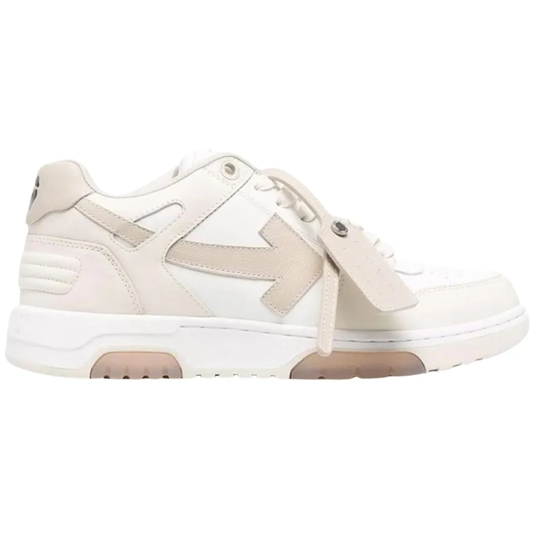 Off White Women's Beige Leather Sneakers OMIA189F23LEA0040161.